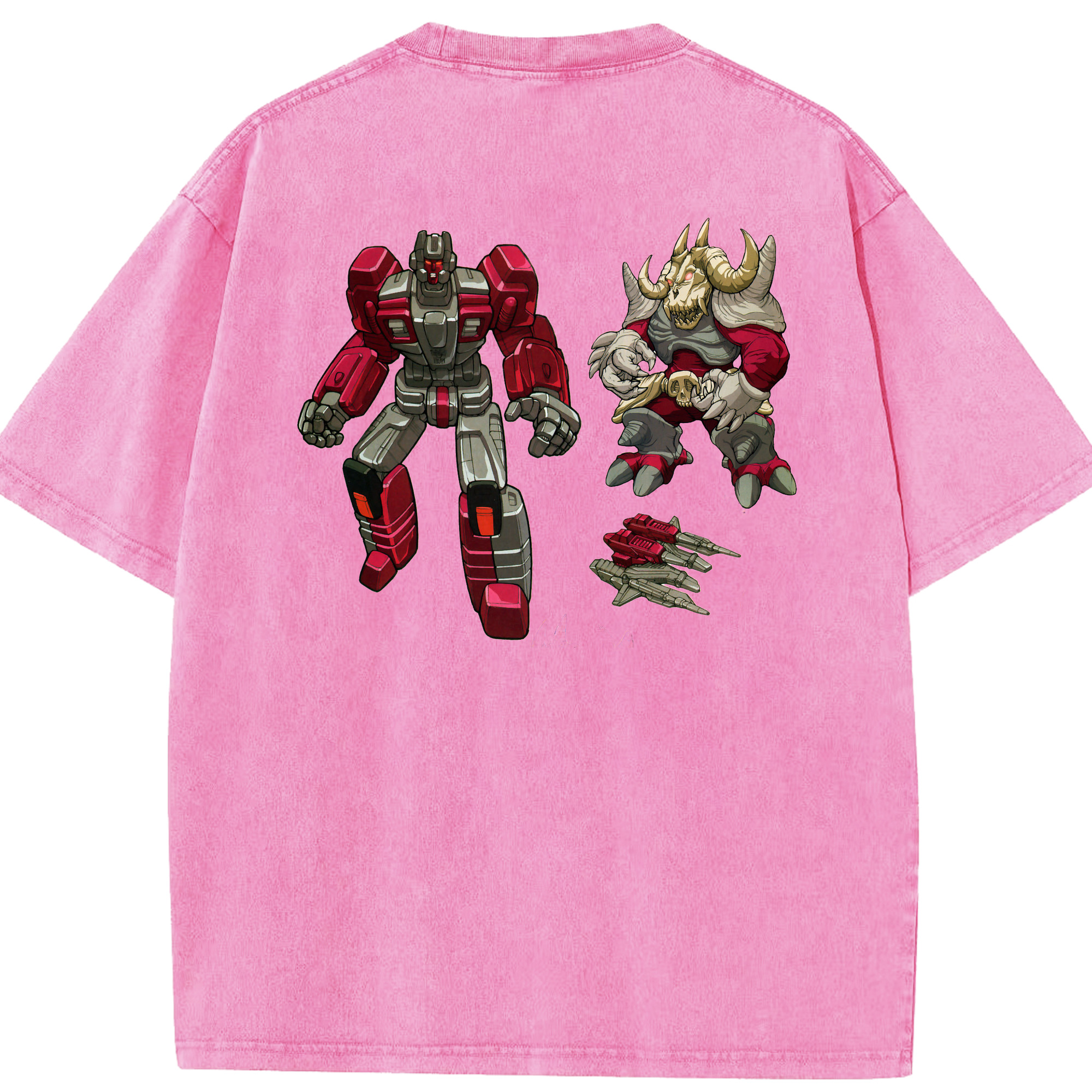 （画像用）  綿100% ヴィンテージ風 半袖Tシャツ（背面プリント）